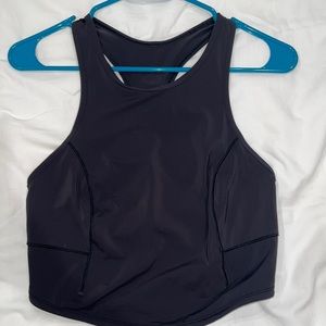 Lululemon black crop workout top